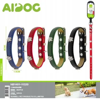 Obojek pro psa 1,5 cm Lakovaný Obojek s Krystalky pro Psy