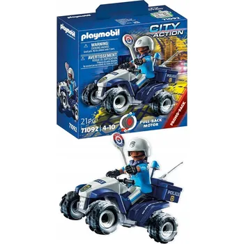 Stavebnice Playmobil Sada PLAYMOBIL 71092 Policejní čtyřkolka Speed Quad policie zpětný chod