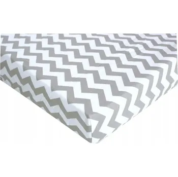 Prostěradlo PROSTĚRADLO NA GUMIČKU BAVLNA 40x90 cm do kolébky kočárku cikcak