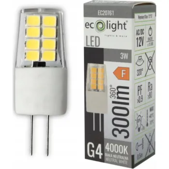 Žárovka LED žárovka G4 3W 300lm 12V neutrální bílá 4000K 13x37mm