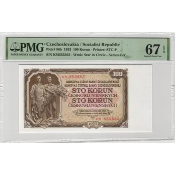 Československo – 100 Korun 1953 S. KM PMG 67 EPQ