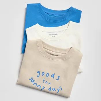 Chlapecké tričko Reserved - Bavlněné tričko 3 ks - krémová - 004IT-01X - 004IT-01X-104
