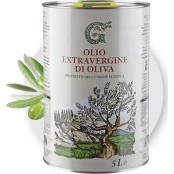 Rostlinný olej Olearia del Garda Extra Panenský Olivový olej Olearia objem: 5L Křupavé smažení ve velkém balení