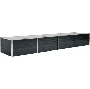 Květináč VidaXL černý kovový Květináč 320 cm x 80 x 45 cm