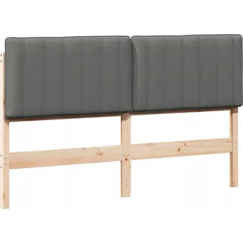 Čalouněné čelo postele s čelo Hnědá a světle šedá 150 cm
