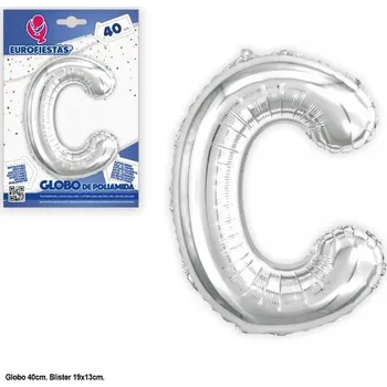 Balónek Stříbrné písmeno C 40 cm - Dekorativní balónek z polyamidu
