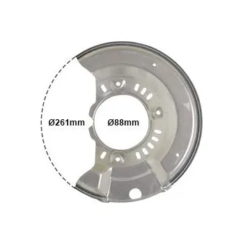 Brzdový kotouč Ochranný plech proti rozstřikování, brzdový kotouč VAN WEZEL 5430372