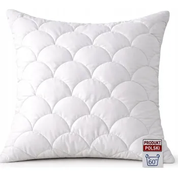 Polštář ANTIALERGICKÝ POLŠTÁŘ PROŠÍVANÁ 50x50 BÍLÝ NA ZIP MĚKKÁ KULIČKA VYSOKÁ