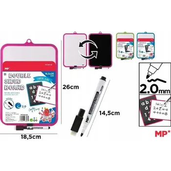 Obraz Malá oboustranná tabule pro děti na psaní křídou a mazání + fix MAIN