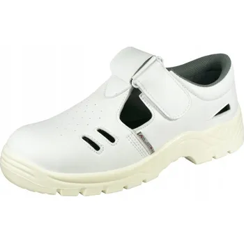 Pracovní obuv Pracovní sandály bílé HACCP s ocelovou špičkou S1 bswhite 39