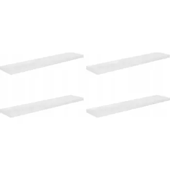 police Nástěnné police 4 ks, vysoký lesk, bílá, 120x23