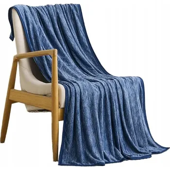 Prostěradlo Deka MIULEE polyester 200 cm x 150 cm béžová, bílá