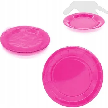 Party nádobí Růžové papírové talířky 18 cm na oslavy a párty