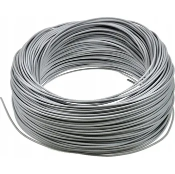 elektrický kabel Ohebný elektrický vodič LgY šedý 1žilový 0,5 mm2 100 m Elektrokabel