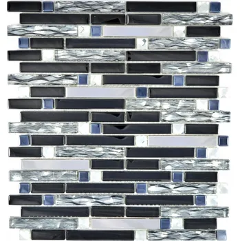 Obklad Mozaika WzorcowniaStudio 29,8 x 33,8 cm černá