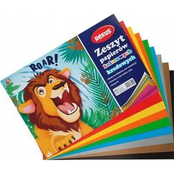 Sešit Barevný papír do sešitu A4 Rexus, 8 listů