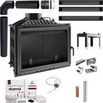 Krbová vložka KRBOVÁ VLOŽKA LITINOVÁ WIKTOR 14 kW EKO SADA TRUBKY VZDUCHOVODY DESKY
