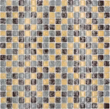 Obklad Skleněná mozaika WzorcowniaStudio 30 x 30 cm, odstíny hnědé a béžové
