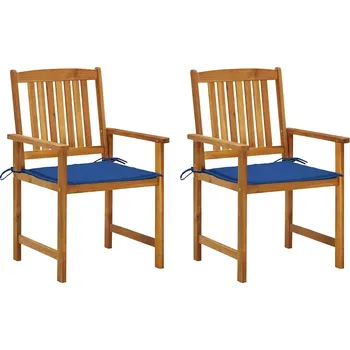 zahrada-XL Režisérská křesla s poduškami 2 ks masivní akáciové dřevo 3061187