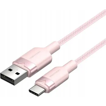 Datový kabel Kabel Vention USB - USB typ C 1 m růžový