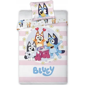 Prostěradlo Ložní povlečení Bluey Joyful 140×200cm, 70×90cm