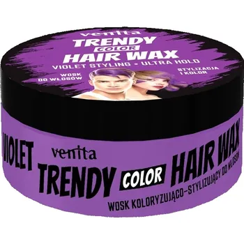 Stylingový přípravek TRENDY COLOR HAIR WAX VOSK STYLINGOVÝ A BARVÍCÍ VOSK NA VLASY FIALOVÝ