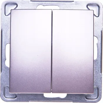 vypínač Dvojitý vypínač pod omítku Ospel, odstíny šedé ŁP-2Y/M/23