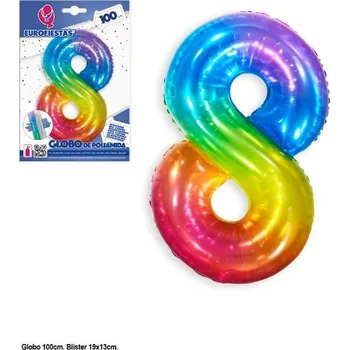 Balónek Ouda Party - Digitální balónek 100 cm v barvě želé - Číslice 8