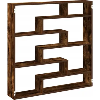 police Nástěnná police 7 přihrádek kouřový dub kompozitní dřevo