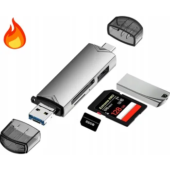 Příslušenství pro datový nosič ČTEČKA PAMĚŤOVÝCH KARET USB 3.0 USB-C MICRO-USB SD MICROSD PLUG&PLAY