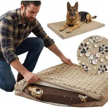 Pelíšek pro psa Dogguru potah pro psa béžový 100 cm x 70 cm