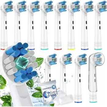 Náhradní hlavice k elektrickému kartáčku HLAVICE NA ELEKTRICKÝ ZUBNÍ KARTÁČEK BRAUN ORAL-B - 12 KUSŮ + DÁREK