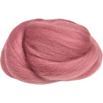 Ovčí rouno Ovčí rouno, barvené, česané, 20 g, SLADCE RŮŽOVÉ