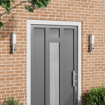 Stojací lampa zahrada-XL Venkovní nástěnné svítidlo 2 pcs Stříbrná 10.5 x 6 x 33 cm 4005962