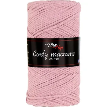 Vlna - Hep Cordy macrame 2,5 mm 8003 světle starorůžová