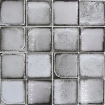 Obklad Skleněná mozaika WzorcowniaStudio 29,8 x 29,8 cm, odstíny šedé a stříbrné
