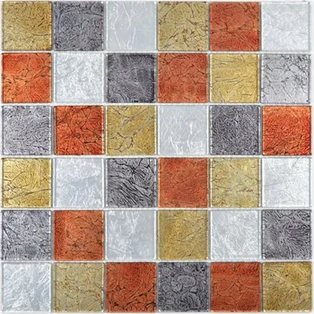 Obklad Skleněná mozaika WzorcowniaStudio 30 x 30 cm, odstíny žluté a zlaté