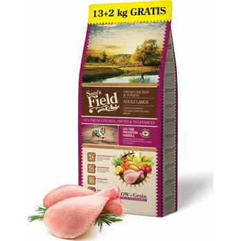 Sam's Field Low Grain Adult Large Chicken & Potato 13 kg + 2 kg