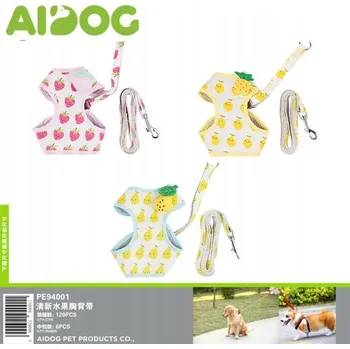 Postroj pro psa Postroj pro psa s ovocným vzorem - svěží a stylový