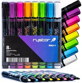 Křídové Fixy na sklo Rystor , 8 barev, RMG-1