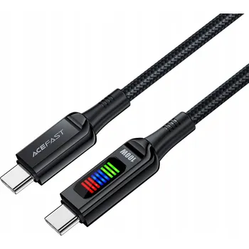 Datový kabel KABEL USB-C - USB-C 100W S DISPLEJEM 1.2M ČERNÝ