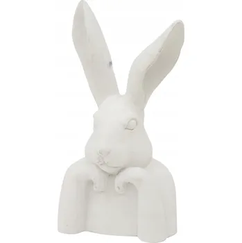 Velikonoční dekorace VELIKONOČNÍ ZAJÍC 48 CM VELKÝ BÍLÝ KRÁLÍK FIGURKA VELIKONOČNÍ HLAVA DÁREK