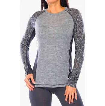 Dámská mikina Mikina termoaktivní dámská Dovre Wool LS - šedá M