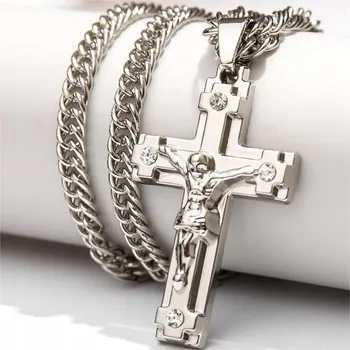 Řetízek Řetízek s Křížkem CR - 38721 - Stříbrná/60cm KP-38721