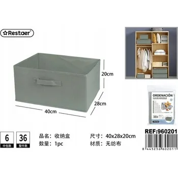 Úložný box Úložný box z netkané textilie šedý 40x28x20 cm