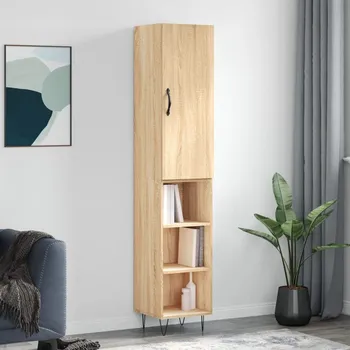 Příborník a kredenc zahrada-XL Skříň highboard dub sonoma 34,5 x 34 x 180 cm kompozitní dřevo 3199012