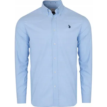 Pánská košile U.S. Polo Assn. pánská košile casual s dlouhým rukávem regular střih bavlna velikost L