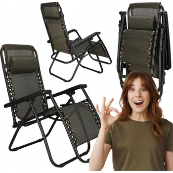 Zahradní lehátko Lehátko kovové béžové Springos