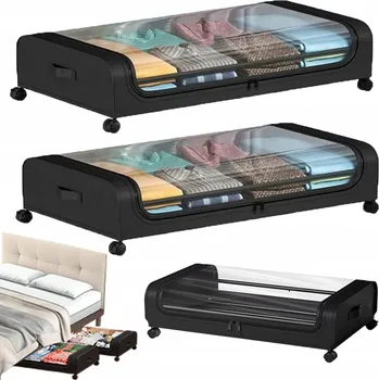 Úložný box ORGANIZÉR POD POSTEL 78,5X44 CM NA LOŽNÍ PRÁDLO SE ZIPEM 2 KS