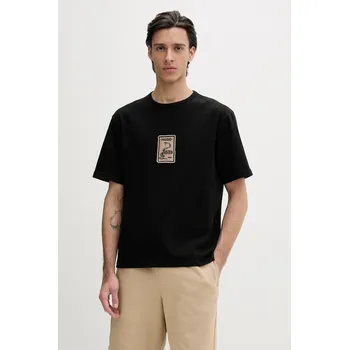 Pánské tričko Bavlněné tričko HUGO Dobul 50558407 černá 99X, vel. M